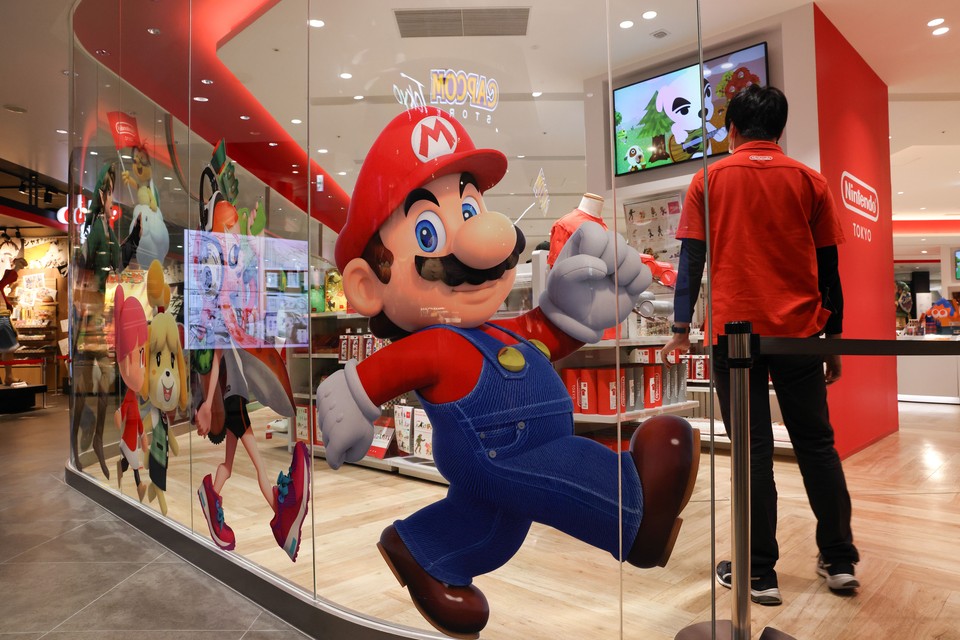 Een Nintendo-winkel in Tokio. 