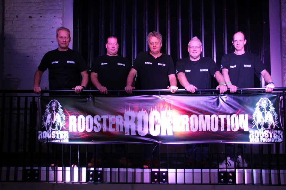 De mannen achter Rooster Rock. 