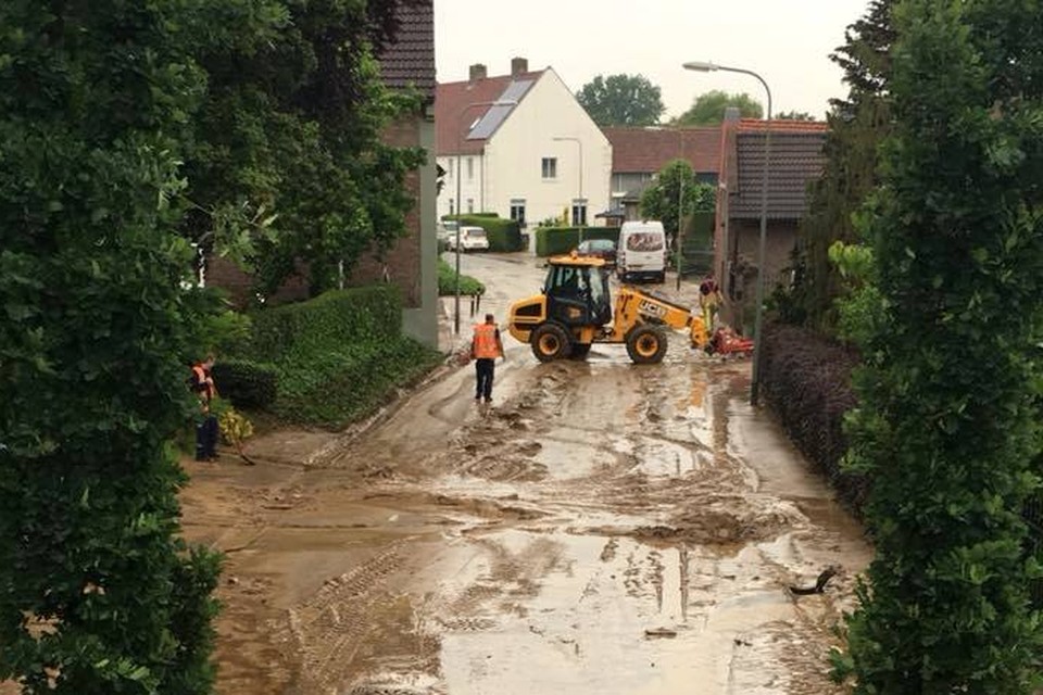 Wateroverlast in Schinnen.