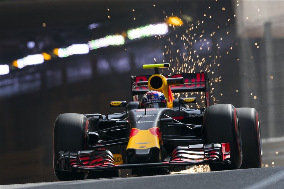 Max Verstappen tijdens vrije training in Monaco 2016