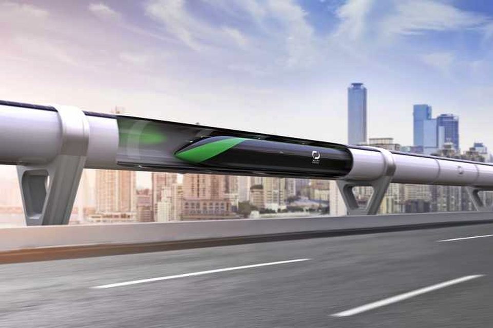 De tube waarin de hyperloop moet hangen.