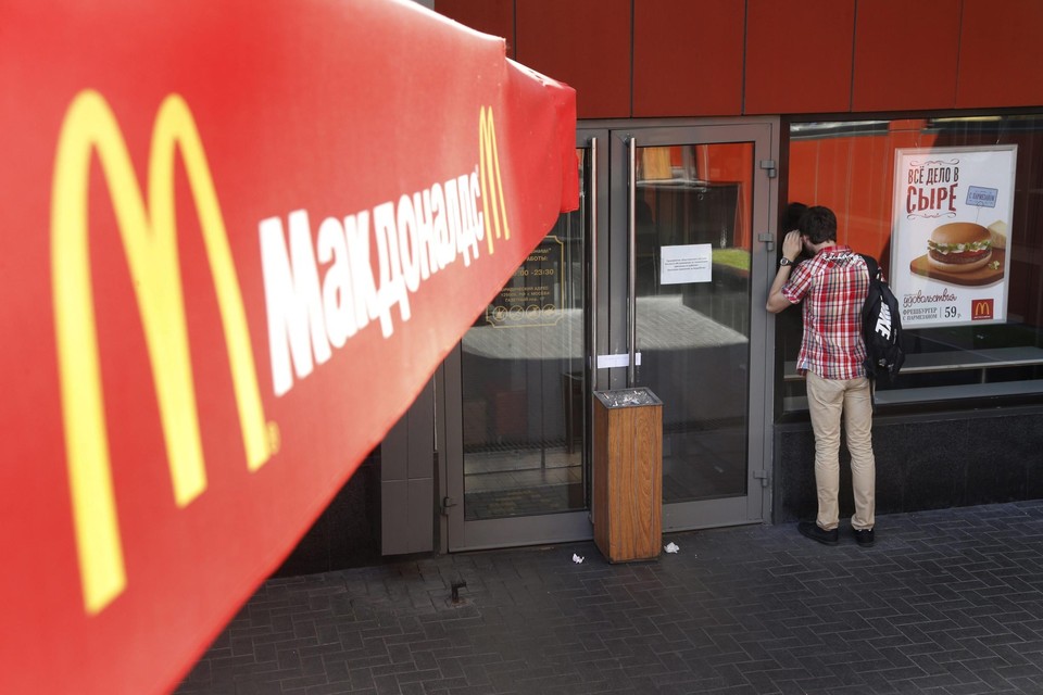 De deuren van McDonald’s in Rusland zijn gesloten. 