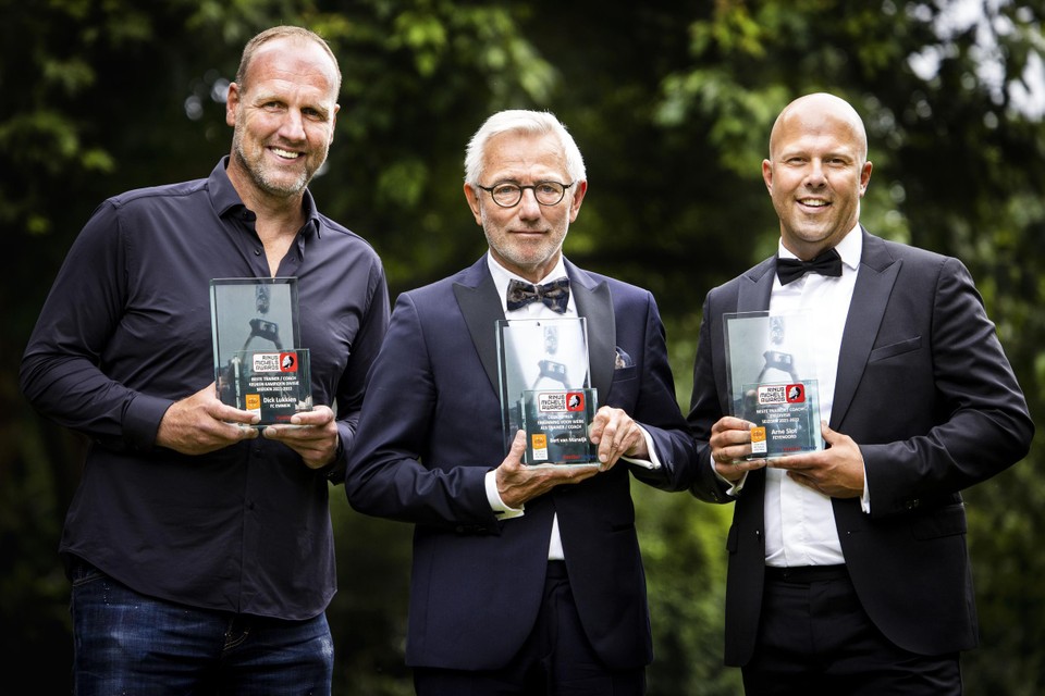 De winnaars Lukkien, Van Marwijk en Slot.  