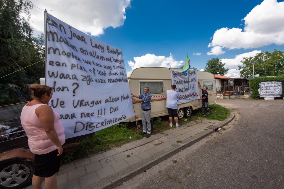 In september 2019 waren de protesten van woonwagenbewoners uit Spaubeek tegen de gemeente al in volle gang. 