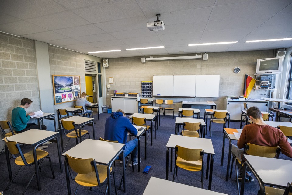In maart hield het Dendron College in Horst nog schoolexamens in de school. 