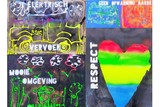 thumbnail: Enkele voorbeelden van de graffiti-borden. 