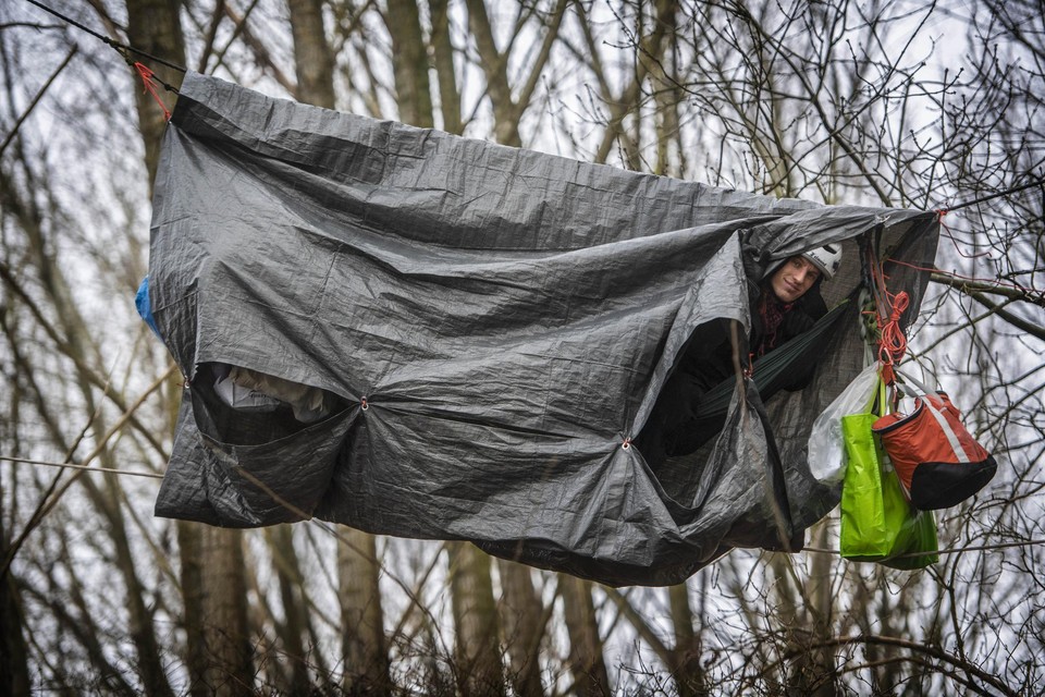 Actievoerders bezetten al dagen het Sterrebos.