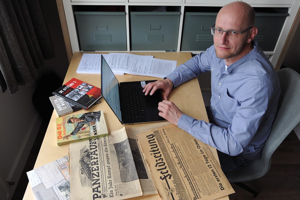 Wilbert Manders voegt Zuid-Limburg toe aan zijn oorlogsboek. 