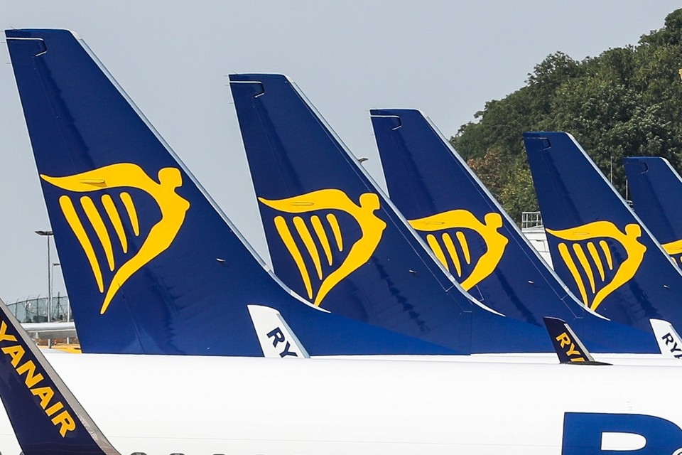 Toestellen van Ryanair op de luchthaven in het Belgische Charleroi. Foto: EPA