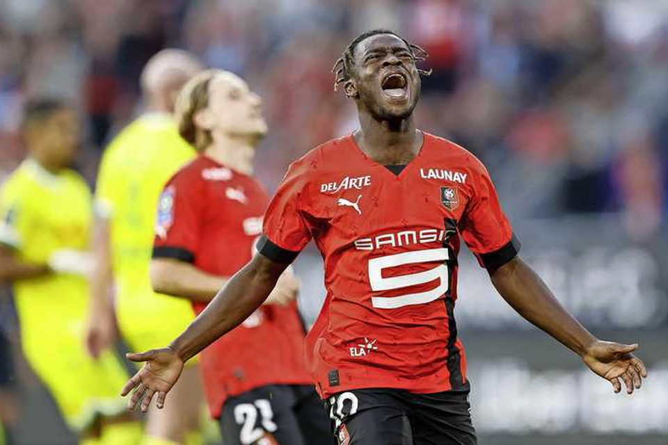 Kamaldeen Sulemana baalt na een gemiste kans namens Rennes.