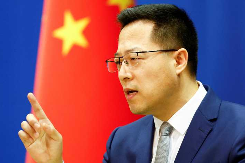 Woordvoerder Zhao Lijian van het Chinese ministerie van Buitenlandse Zaken. 