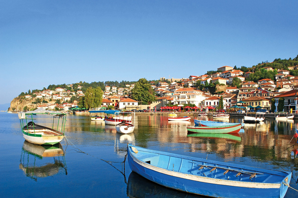 Het meer van Ohrid.