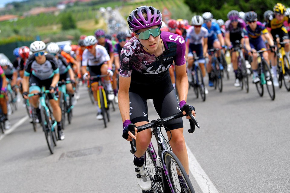 Sabrina Stultiens in de Giro van vorig jaar. 