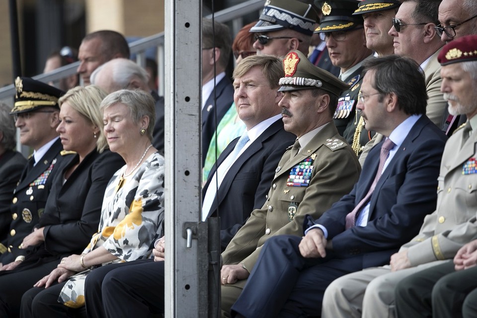 Koning Willem-Alexander tijdens de ceremoniële viering.