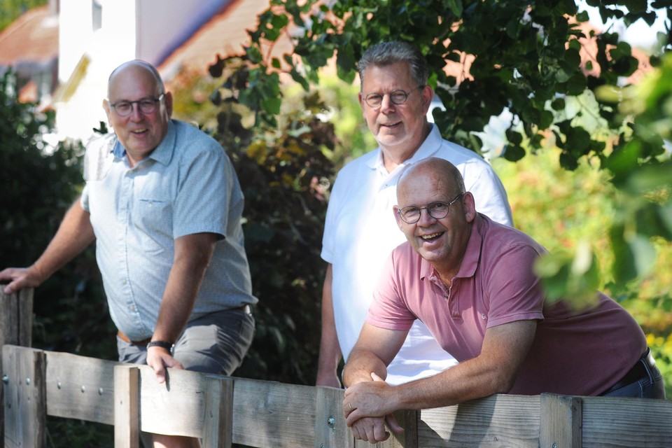 Voor Huub Geerlings (links), Hans van Kruchten (midden) en Theo Geraets is het seizoen nu echt begonnen.  