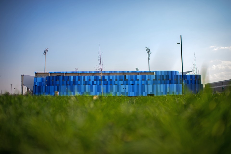 Het stadion van Fortuna Sittard. 
