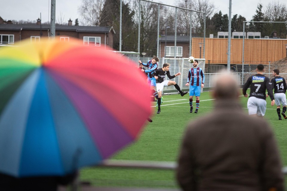 Wedstrijdbeeld uit de wedstrijd tussen Landgraaf en Hoensbroek vorig seizoen.