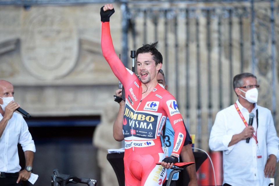 Roglic na zijn zege in de Vuelta. 