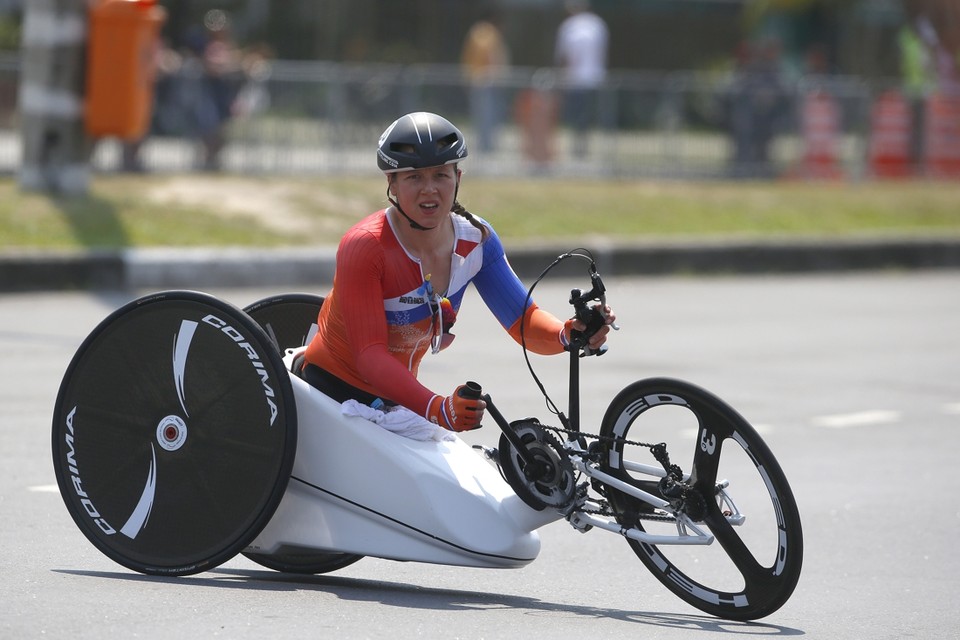 Laura de Vaan in actie tijdens de Paralympische spelen van Rio 2016. Of de Limburgse ook actief zal zijn op Tokio 2020, is zeer de vraag. 