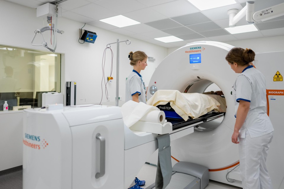 Een PET CT-scan op een afdeling oncologie.