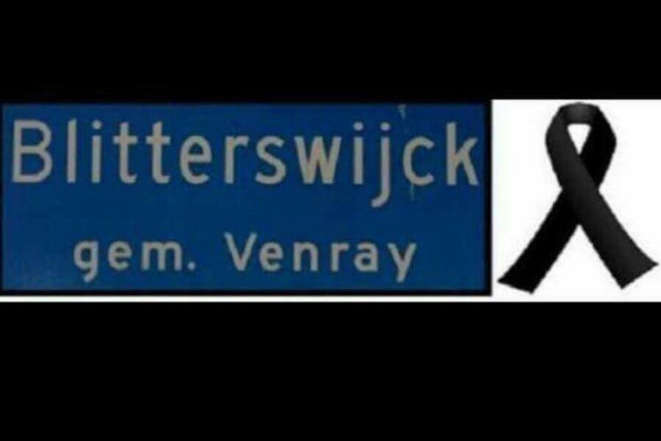 Veel inwoners van Blitterswijck tonen hun rouw op Facebook met een zwart lintje 