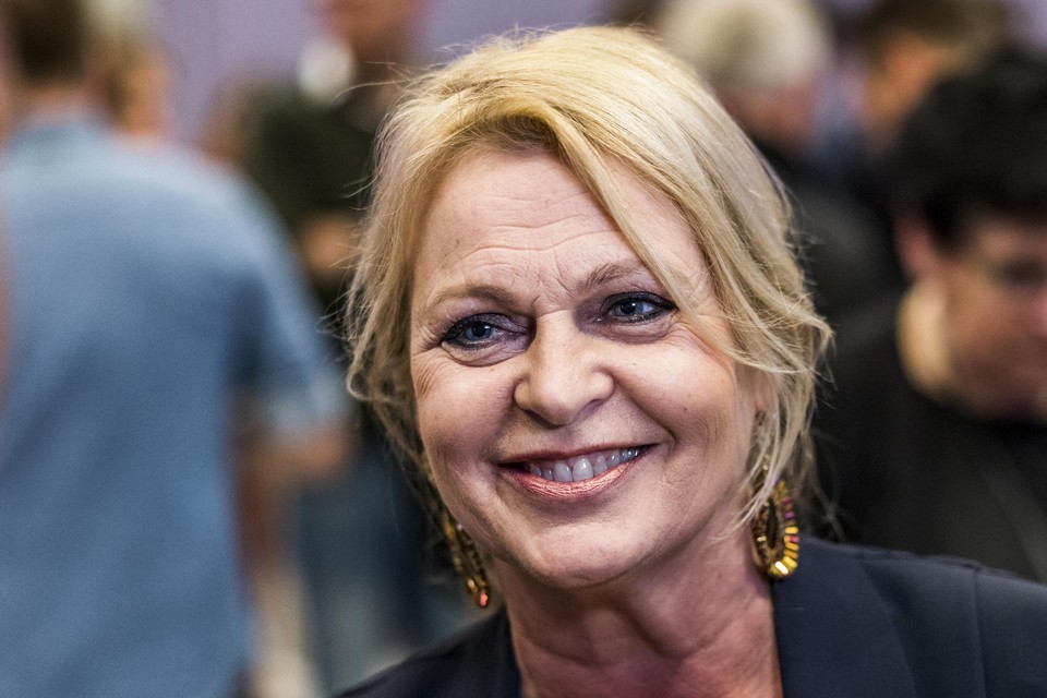 BBB-Lijsttrekker Annetje Schoolmeesters tijdens de uitslagenavond van de afgelopen Statenverkiezingen in het provinciehuis.