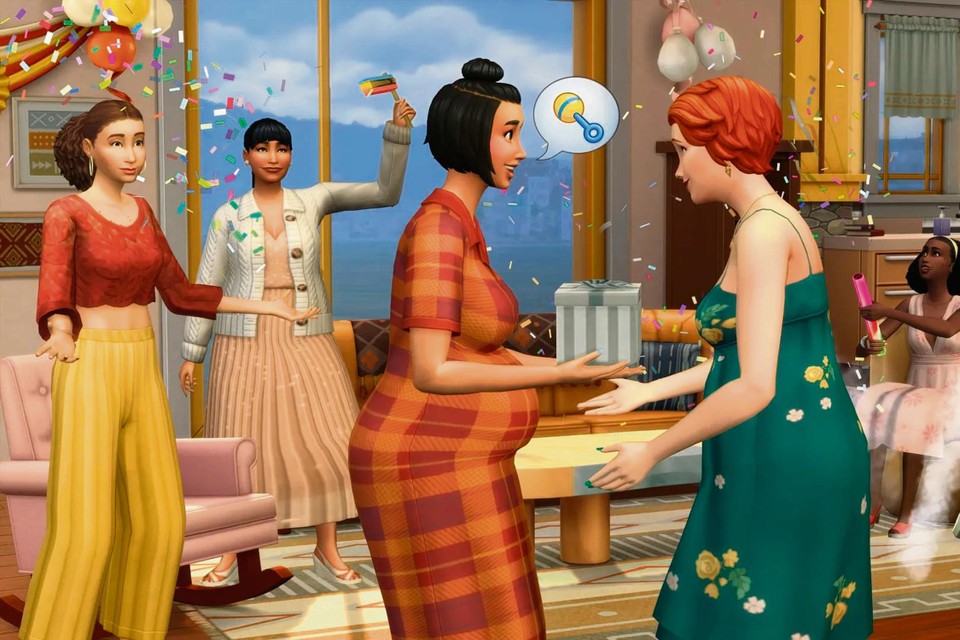 Beeld uit het Sims-uitbreidingspakket over families.
