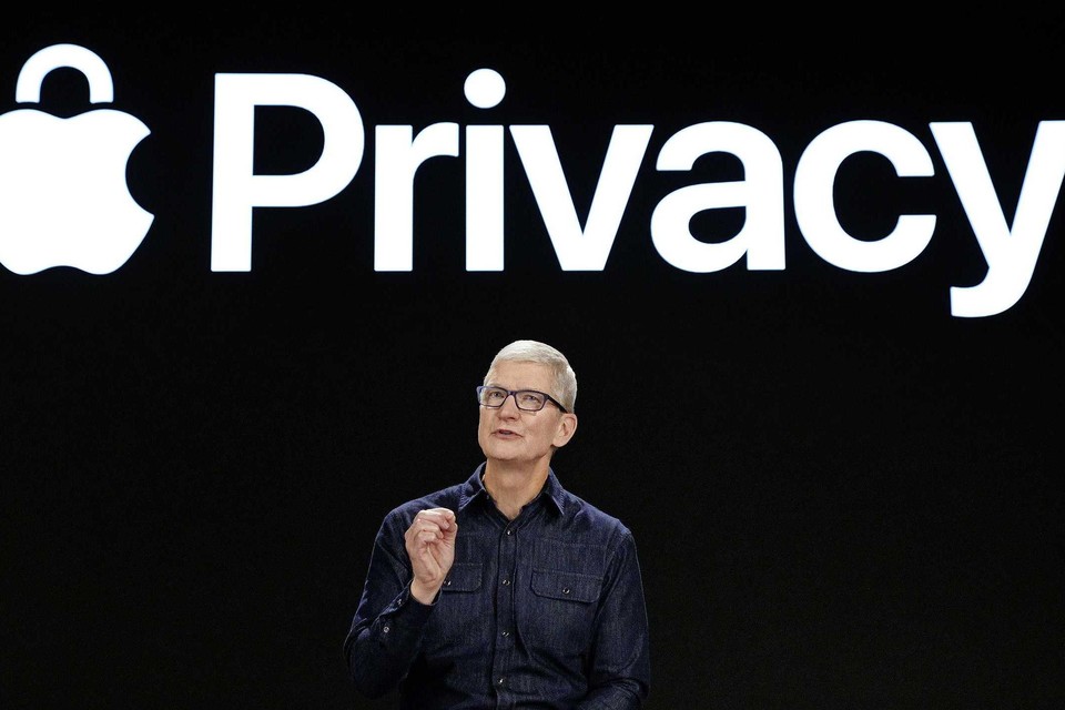 Apple-baas Tim Cook sprak in juni over privacy op iPhones en iPads. 