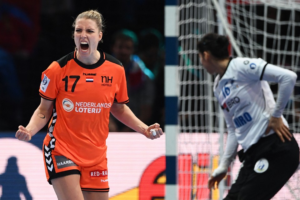 Nycke Groot tijdens haar laatste grote toernooi in het shirt van Oranje: het EK 2018. Nu wil ze terugkeren in de nationale ploeg. 