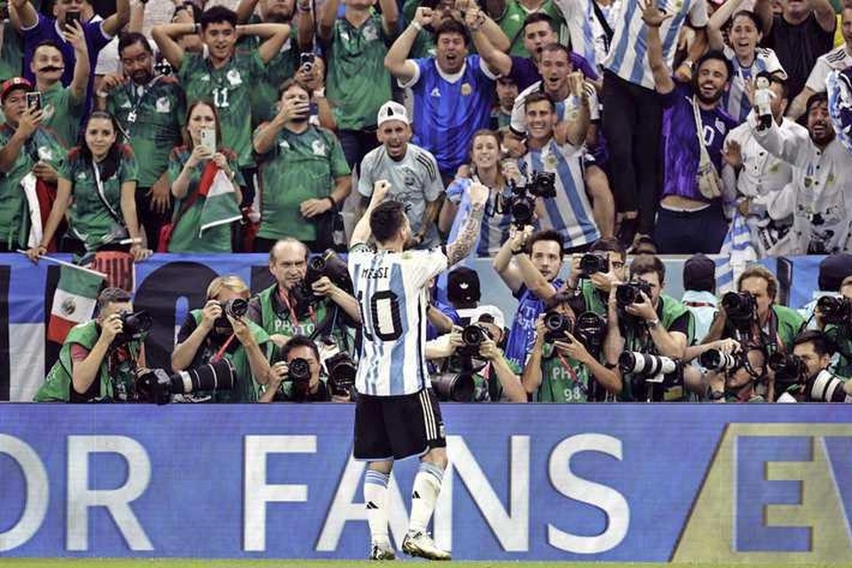 Messi heeft de Argentijnse fans in vuur en vlam gezet. 