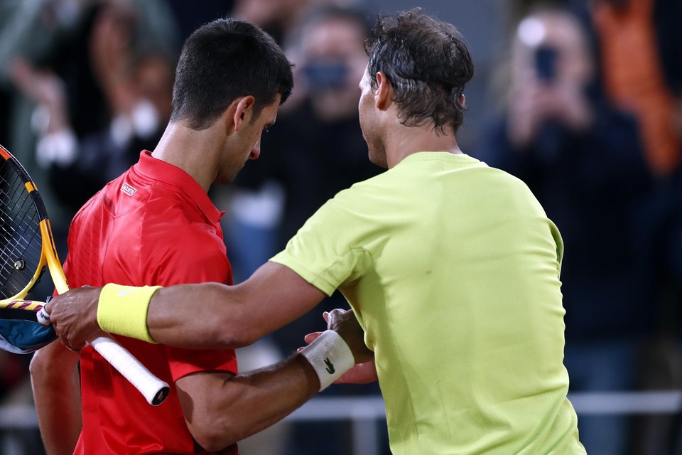 De wedstrijd tussen Novak Djokovic en Rafael Nadal duurde tot ver na 1:00 uur. 