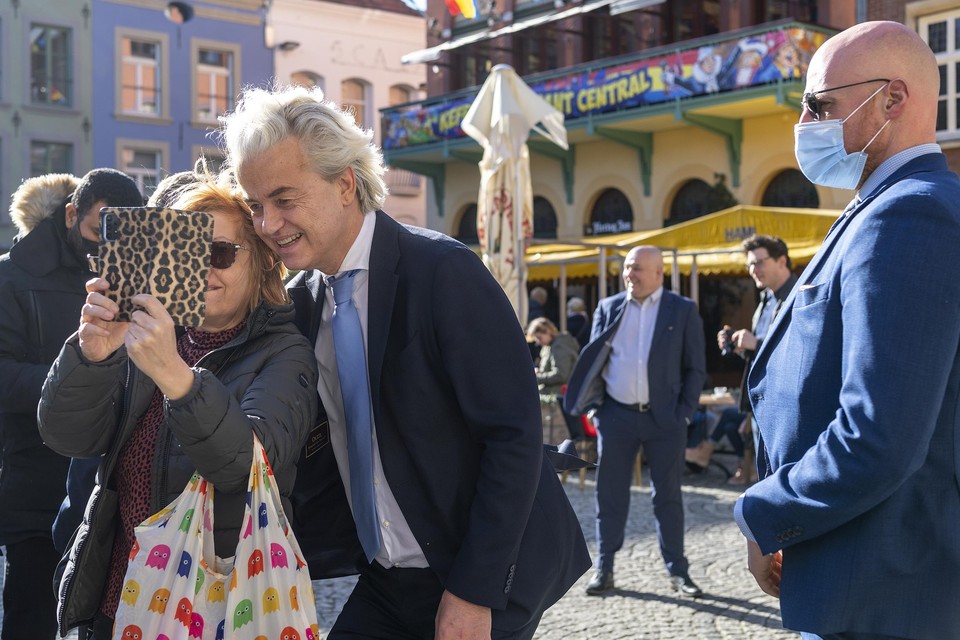 Geert Wilders op verkiezingstournee in Venlo 
