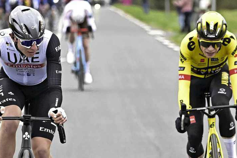 Tadej Pogacar en Jonas Vingegaard.