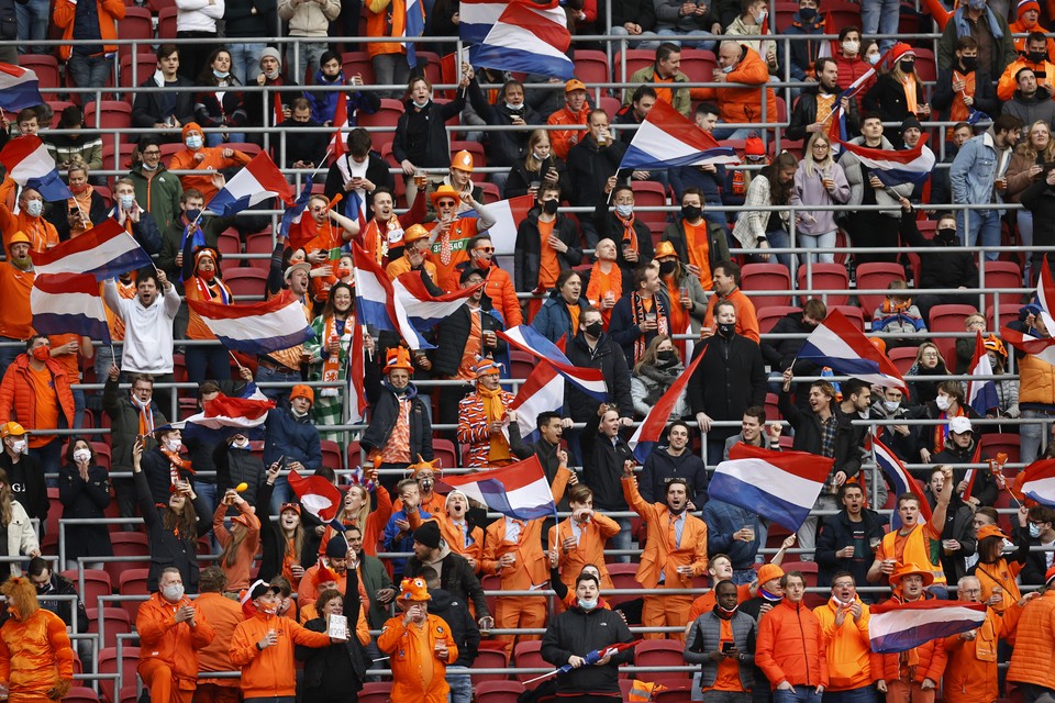 Geen Oranje-fans in Noorwegen. 