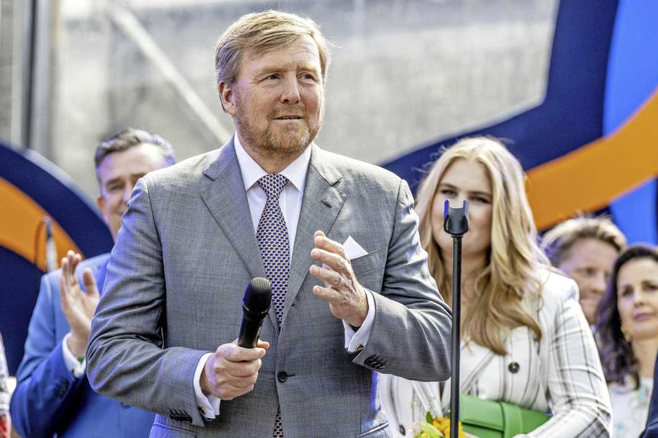 Koning Willem-Alexander tijdens Koningsdag in Maastricht.  