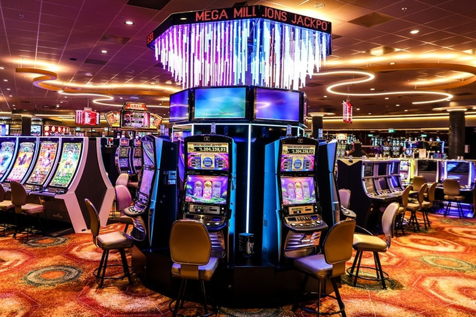 Een Mega Millions-automaat in een Holland Casino.