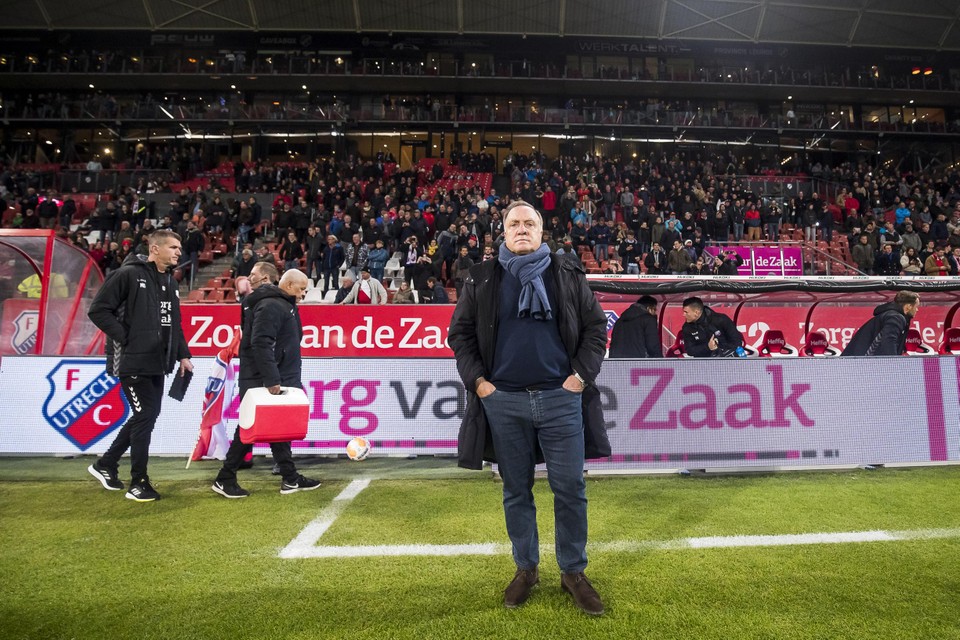 Dick Advocaat tijdens zijn vorige periode bij FC Utrecht. 