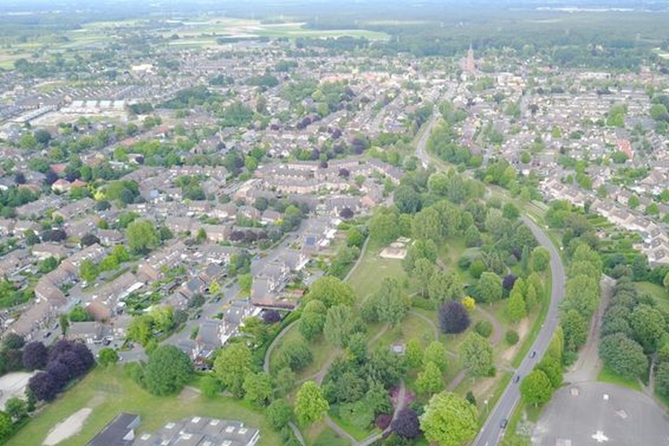 Gemeente Peel en Maas vanuit de lucht gezien. 