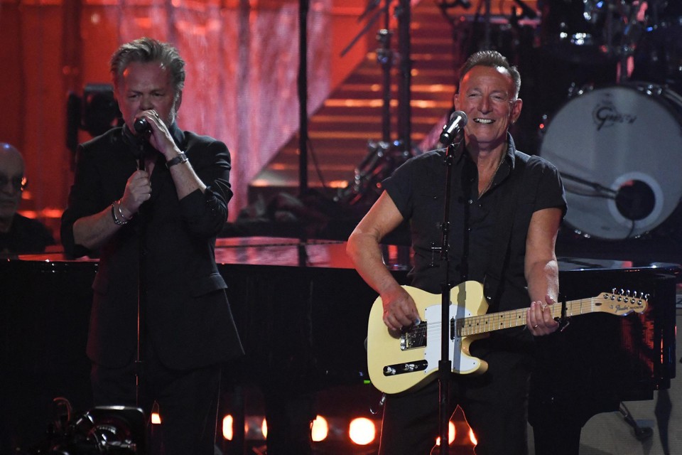 Bruce Springsteen tijdens een optreden in Los Angeles eerder deze maand. 