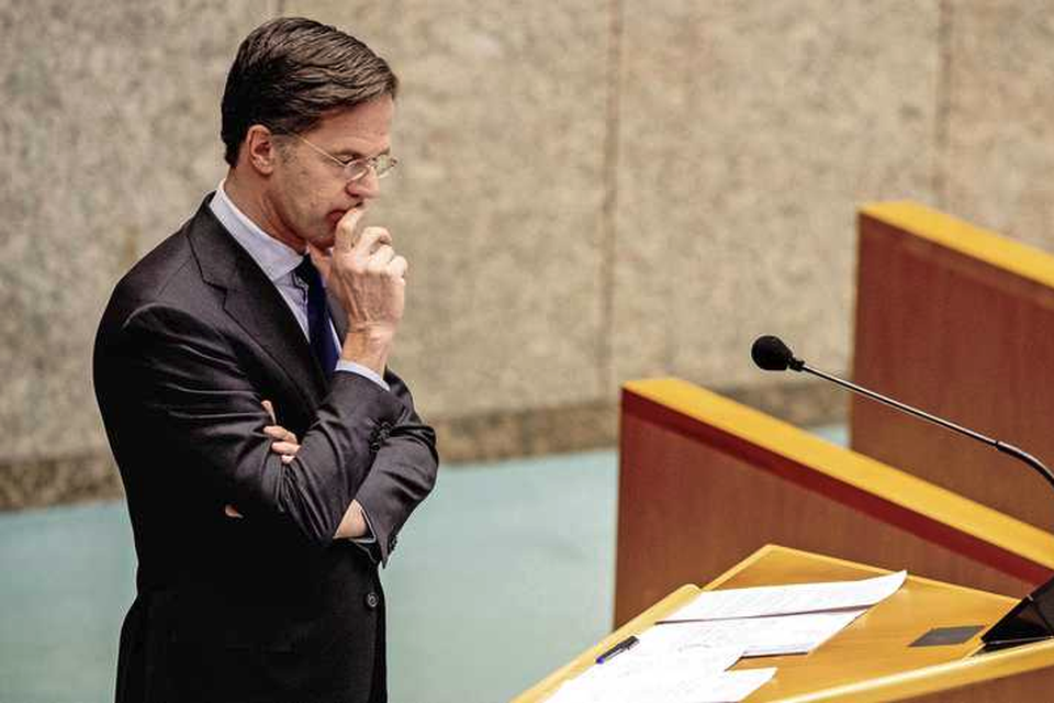 VVD’er Mark Rutte donderdagmiddag in de Tweede Kamer. 