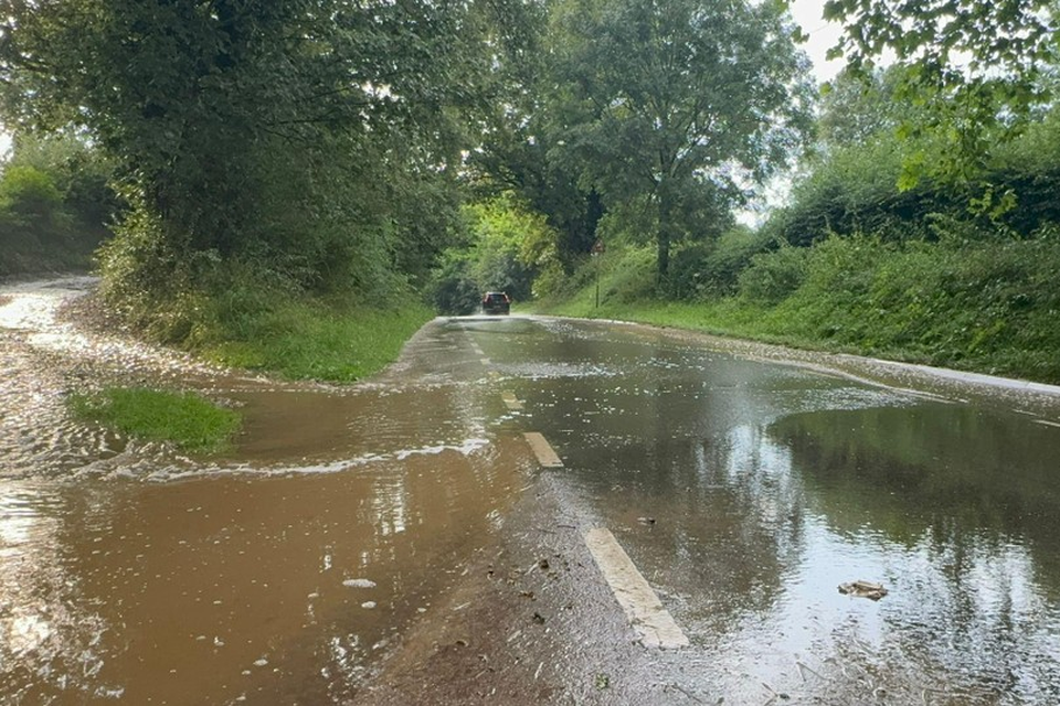 De regen veroorzaakte ongemak in Bemelerberg.