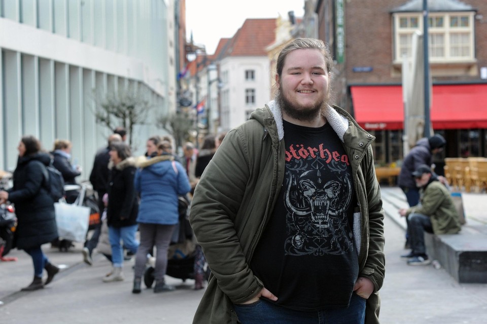 Chris in het centrum van Venlo. 
