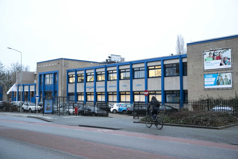 Het gebouw van het Grotius College. 