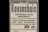 thumbnail: Advertentie van Het Kousenhuis uit 1925, in de Limburgerkoerier.