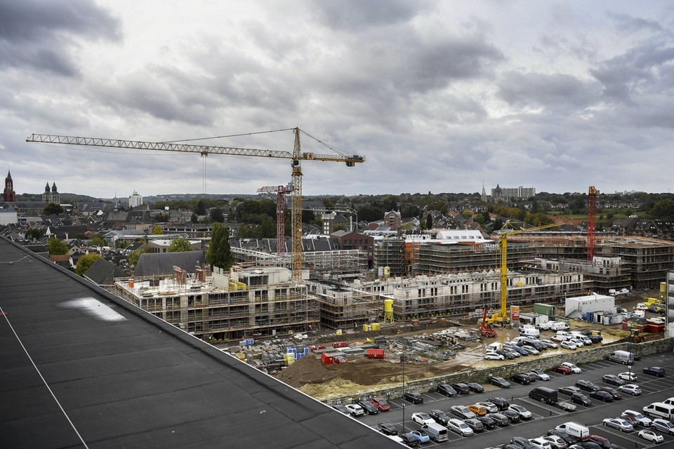 Nieuwbouw op het Spfinx-terrein in Maastricht. 