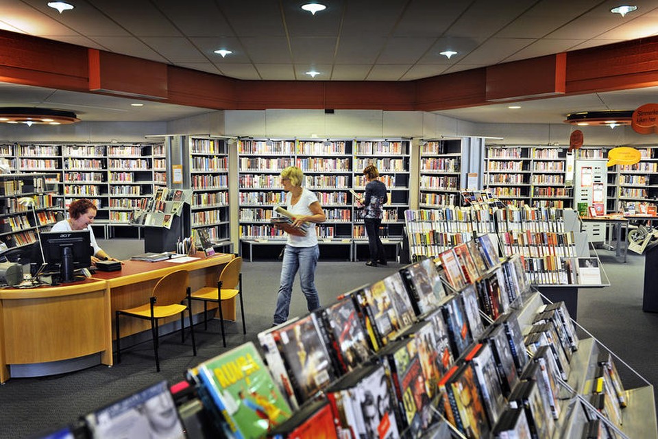 De huidige bibliotheek in Bergen.