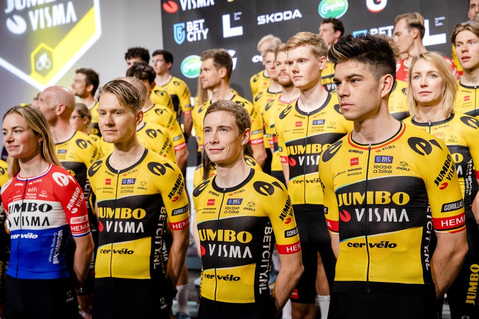 De presentatie van de wielerploeg van Team Jumbo-Visma voor het jaar 2023.