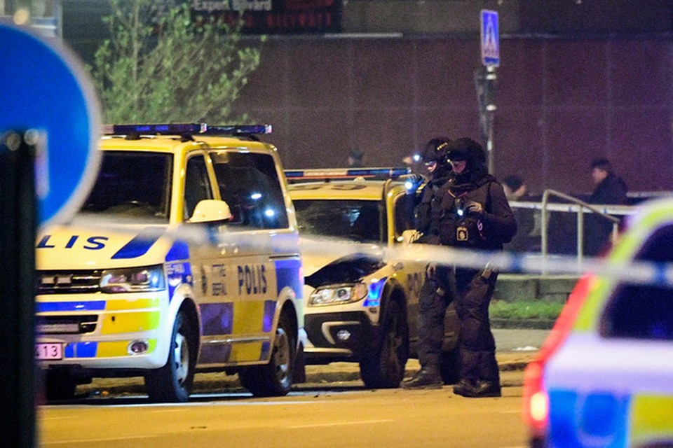 Politie in Malmö na een eerder incident, foto ter illustratie. 