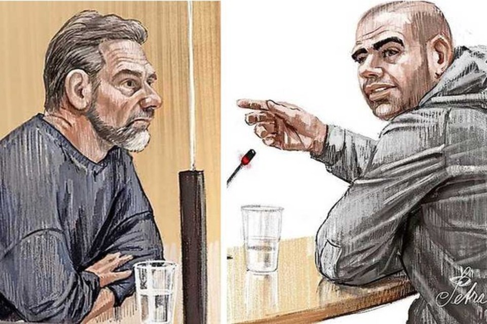 Het is vrijdag in het getuigenverhoor bij het hof in Den Bosch het woord van de moordenaar Bekir E. (rechts) versus de verdachte zedendelinquent Jos Brech (links). 