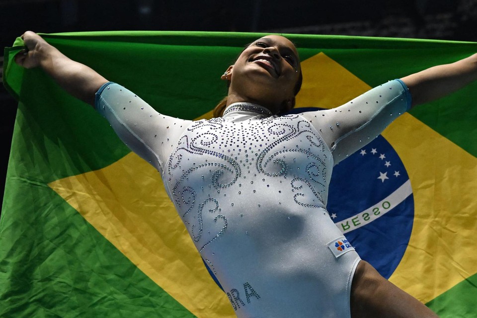 Wereldkampioene Rebeca Andrade. 